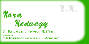 nora medvegy business card